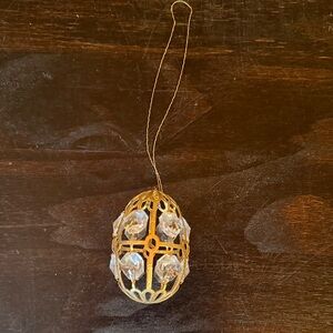 Gold and Clear Crystal Ornament